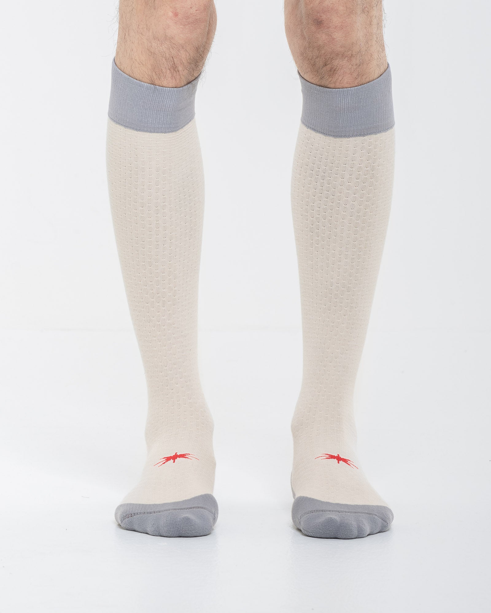 Cardo Radura Strata Lite Knee High socks worn by a model against a white background.